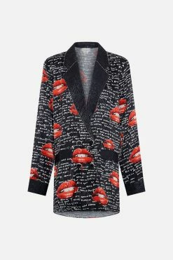 DOUBLE BREASTED SOFT JACKET CHAOS MAGIC -clothing shop CAMILLA 00020776 DOUBLE BREASTED SOFT JACKET CHAOS MAGIC GHOST 1