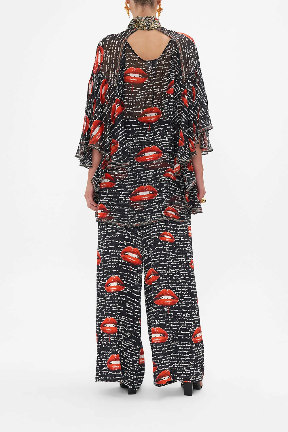 HIGH NECK RUFFLE SLEEVE BLOUSE CHAOS MAGIC 2 HIGH NECK RUFFLE SLEEVE BLOUSE CHAOS MAGIC - Image 2