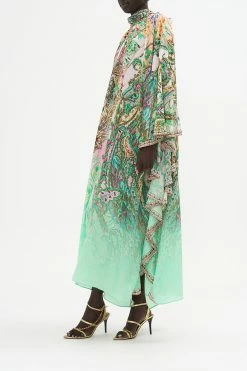 HIGH NECK RUFFLE KAFTAN LOST CITY -clothing shop CAMILLA 00020804 HIGH NECK RUFFLE KAFTAN LOST CITY 2