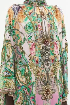 HIGH NECK RUFFLE KAFTAN LOST CITY -clothing shop CAMILLA 00020804 HIGH NECK RUFFLE KAFTAN LOST CITY 5