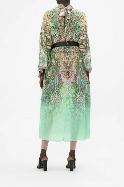 HIGH NECK RUFFLE KAFTAN LOST CITY -clothing shop CAMILLA 00020804 HIGH NECK RUFFLE KAFTAN LOST CITY MODEST 2