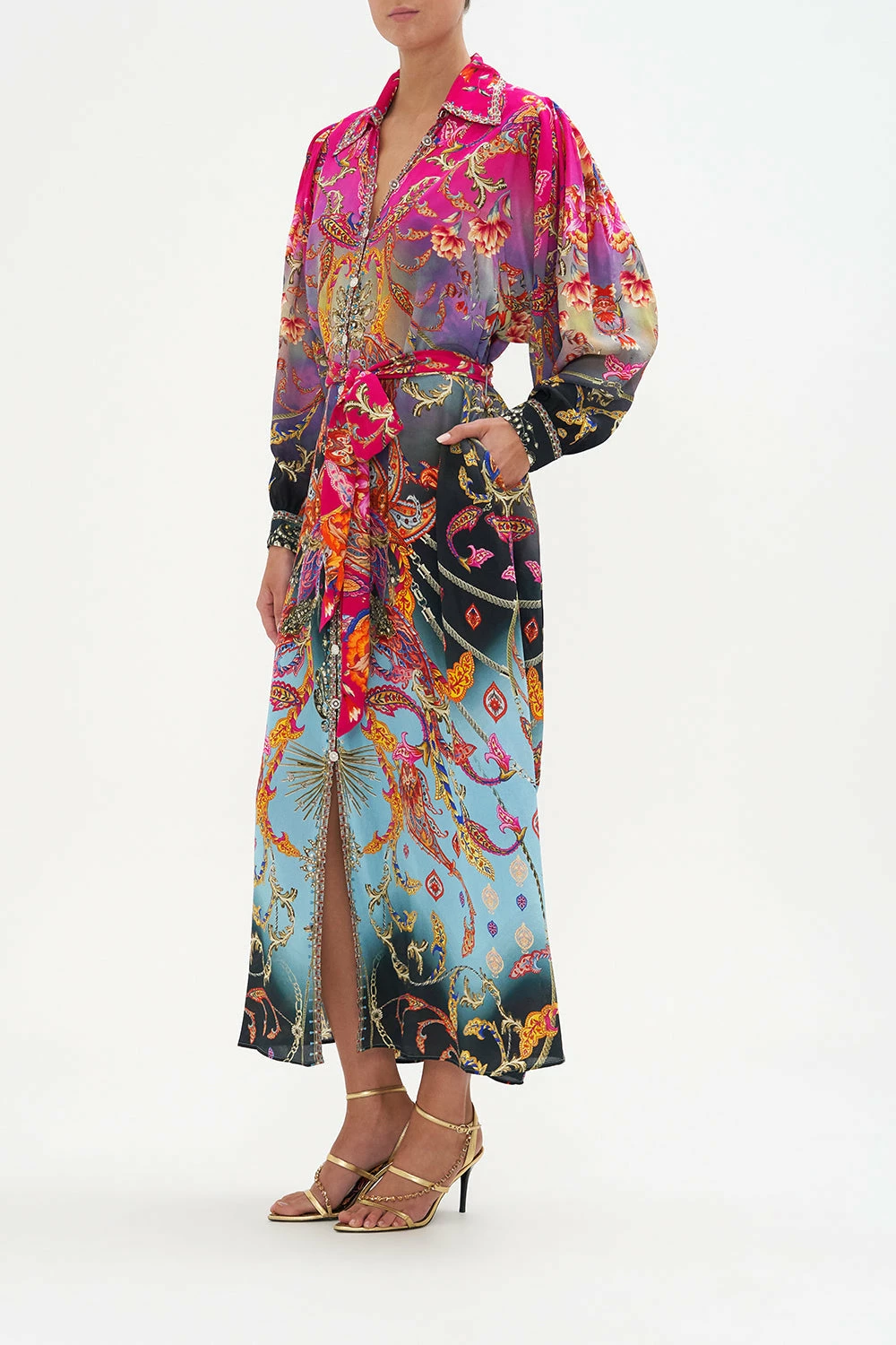 CURVED COLLAR SHIRT DRESS WHAT LIES BENEATH 4 CURVED COLLAR SHIRT DRESS WHAT LIES BENEATH - Image 4