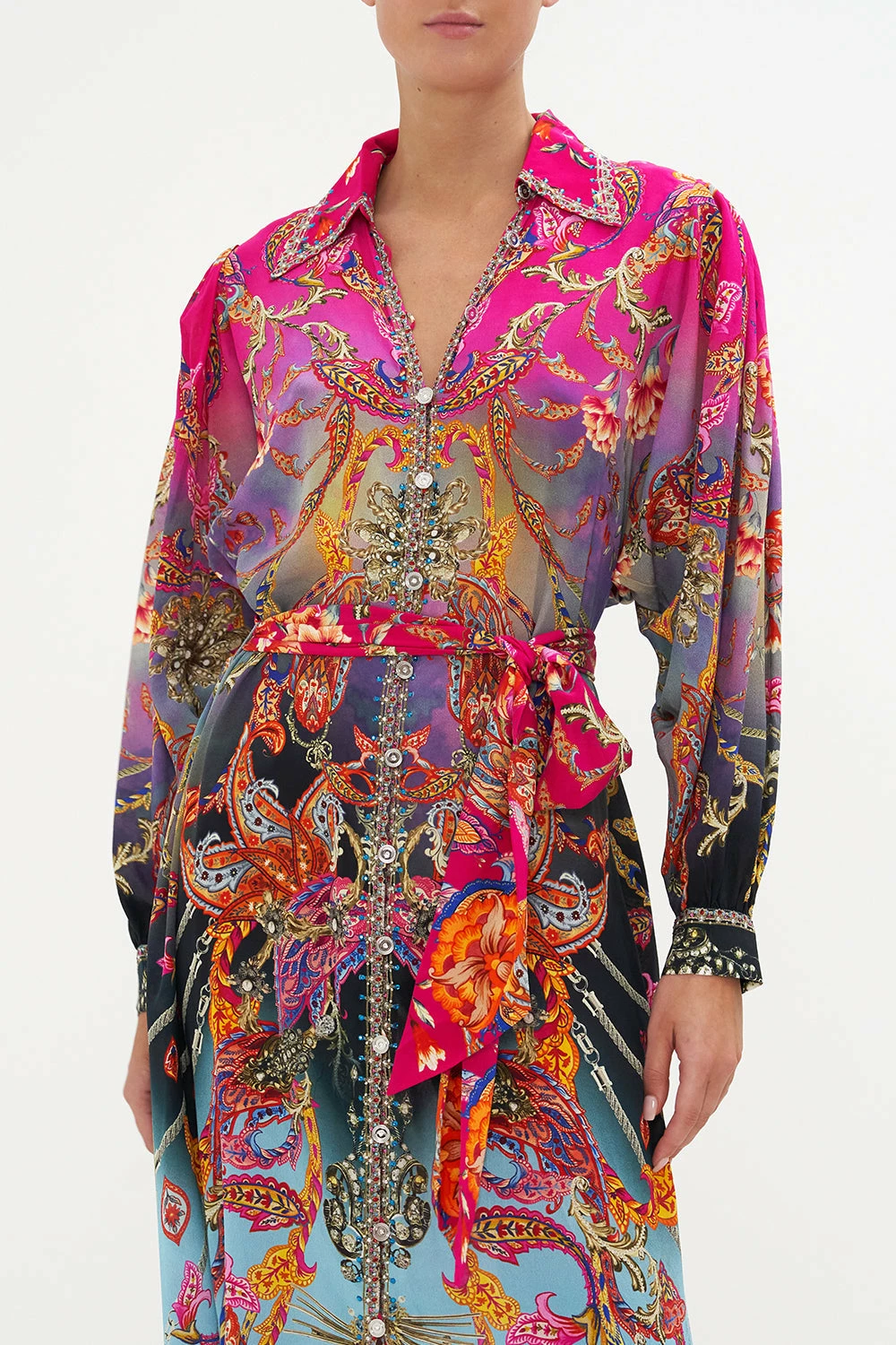 CURVED COLLAR SHIRT DRESS WHAT LIES BENEATH 5 CURVED COLLAR SHIRT DRESS WHAT LIES BENEATH - Image 5