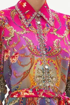 CURVED COLLAR SHIRT DRESS WHAT LIES BENEATH 13 CURVED COLLAR SHIRT DRESS WHAT LIES BENEATH -clothing shop CAMILLA 00020816 CURVED COLLAR SHIRT DRESS WHAT LIES BENEATH 5