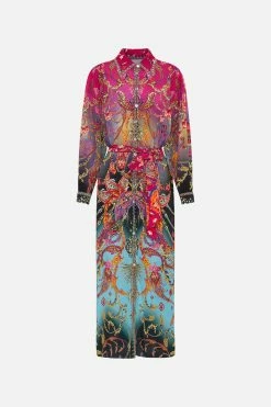 CURVED COLLAR SHIRT DRESS WHAT LIES BENEATH 10 CURVED COLLAR SHIRT DRESS WHAT LIES BENEATH -clothing shop CAMILLA 00020816 CURVED COLLAR SHIRT DRESS WHAT LIES BENEATH GHOST