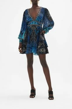 BUTTON FRONT FRILL DRESS GROUND CONTROL