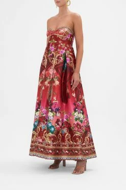 STRAPLESS MAXI DRESS RITES OF ROSES -clothing shop CAMILLA 00020857 STRAPLESS MAXI DRESS RITES OF ROSES 2