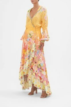 BLOUSON SLEEVE WRAP DRESS SOLAR FLARE -clothing shop CAMILLA 00020876 BLOUSON SLEEVE WRAP DRESS SOLAR FLARE 2