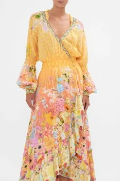 BLOUSON SLEEVE WRAP DRESS SOLAR FLARE -clothing shop CAMILLA 00020876 BLOUSON SLEEVE WRAP DRESS SOLAR FLARE 4