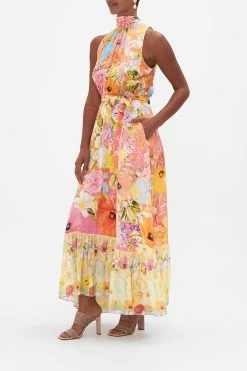 NECKTIE DRESS WITH ELASTICATED WAIST SOLAR FLARE -clothing shop CAMILLA 00020887 NECKTIE DRESS WITH ELASTICATED WAIST SOLAR FLARE 2