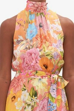 NECKTIE DRESS WITH ELASTICATED WAIST SOLAR FLARE -clothing shop CAMILLA 00020887 NECKTIE DRESS WITH ELASTICATED WAIST SOLAR FLARE 5