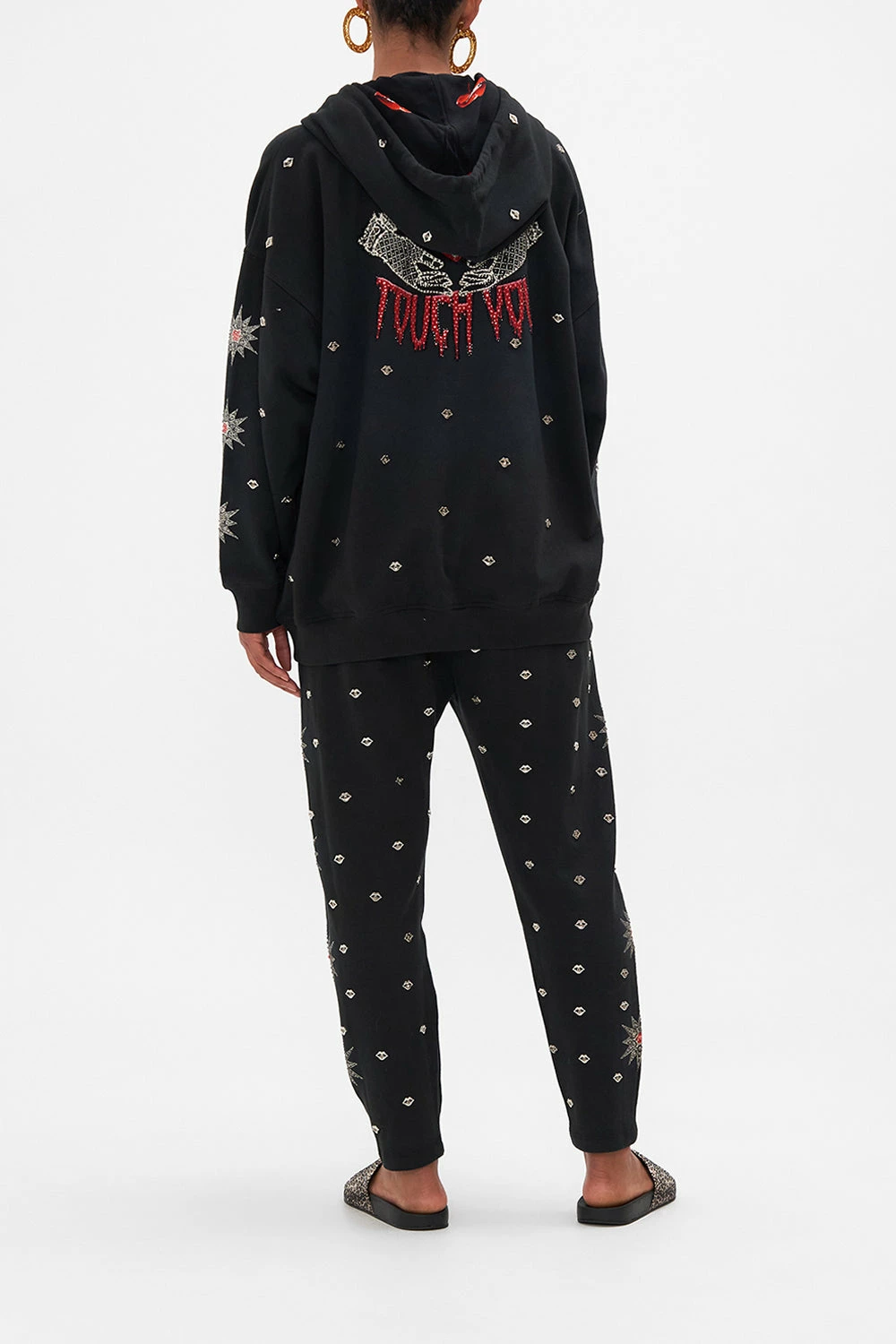 OVERSIZE BOYFRIEND HOODIE - BLACK CHAOS MAGIC - Image 2