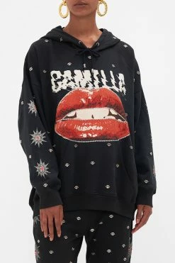 OVERSIZE BOYFRIEND HOODIE - BLACK CHAOS MAGIC -clothing shop CAMILLA 00020929 OVERSIZE BOYFRIEND HOODIE CHAOS MAGIC 4 a824df78 ca0e 4d49 928c 7b2cda342bb2