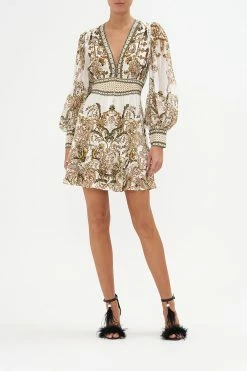 BUTTON FRONT FRILL DRESS ROAD TO RICHESSE