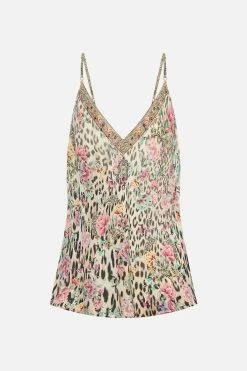 V-NECK BIAS CAMI QUEEN ATLANTIS -clothing shop CAMILLA 00021020 V NECK BIAS CAMI QUEEN ATLANTIS GHOST 2