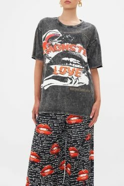 OVERSIZE BAND TEE - ACID WASH CHAOS MAGIC -clothing shop CAMILLA 00021041 CHAOSMAGIC OVERSIZEBANDTEE 4