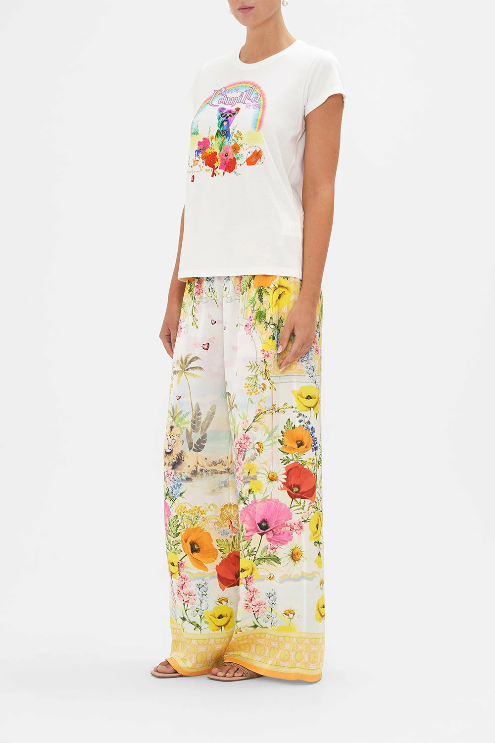 SLIM FIT ROUND NECK T-SHIRT SUNLIGHT SYMPHONY - Image 4