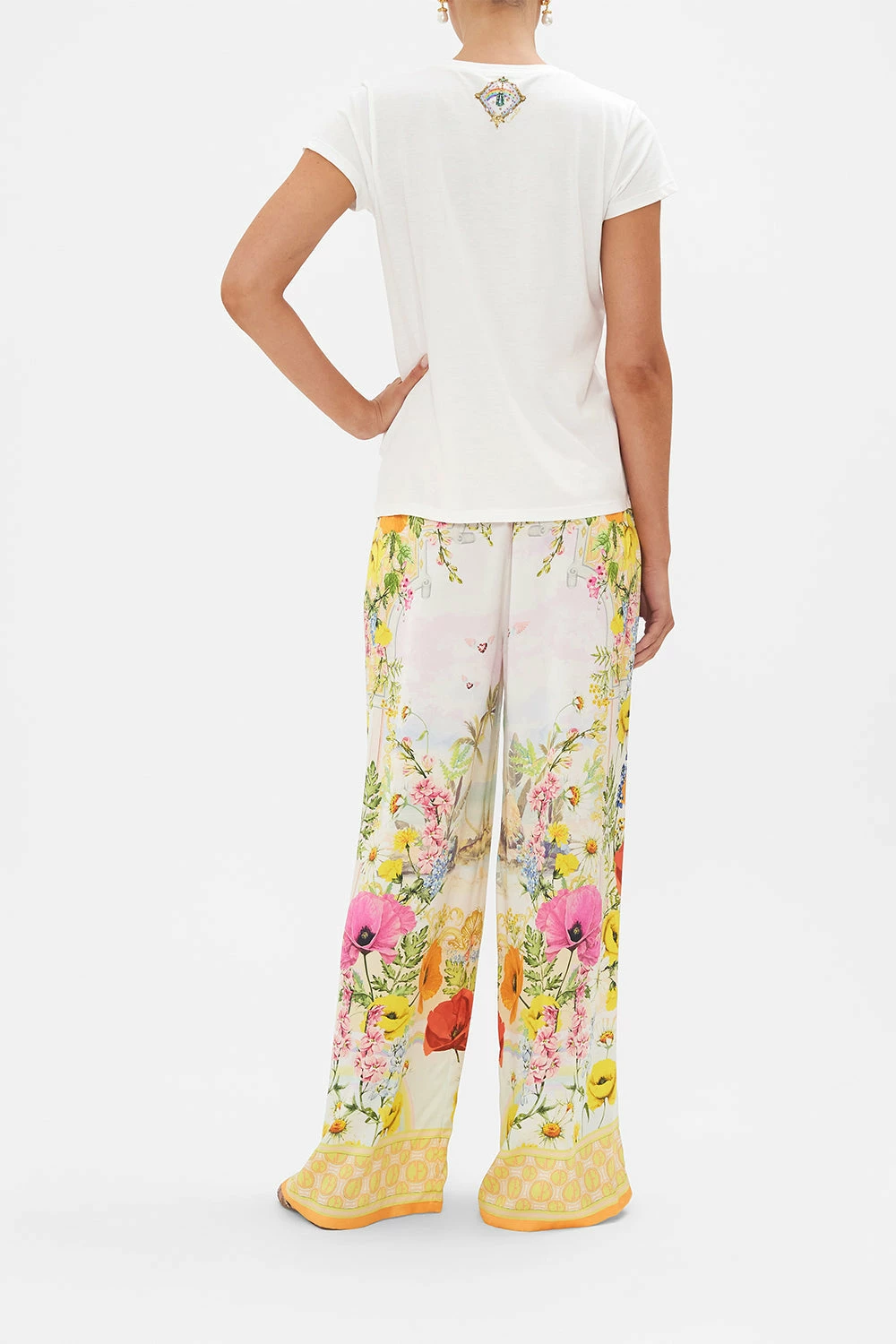 SLIM FIT ROUND NECK T-SHIRT SUNLIGHT SYMPHONY - Image 2