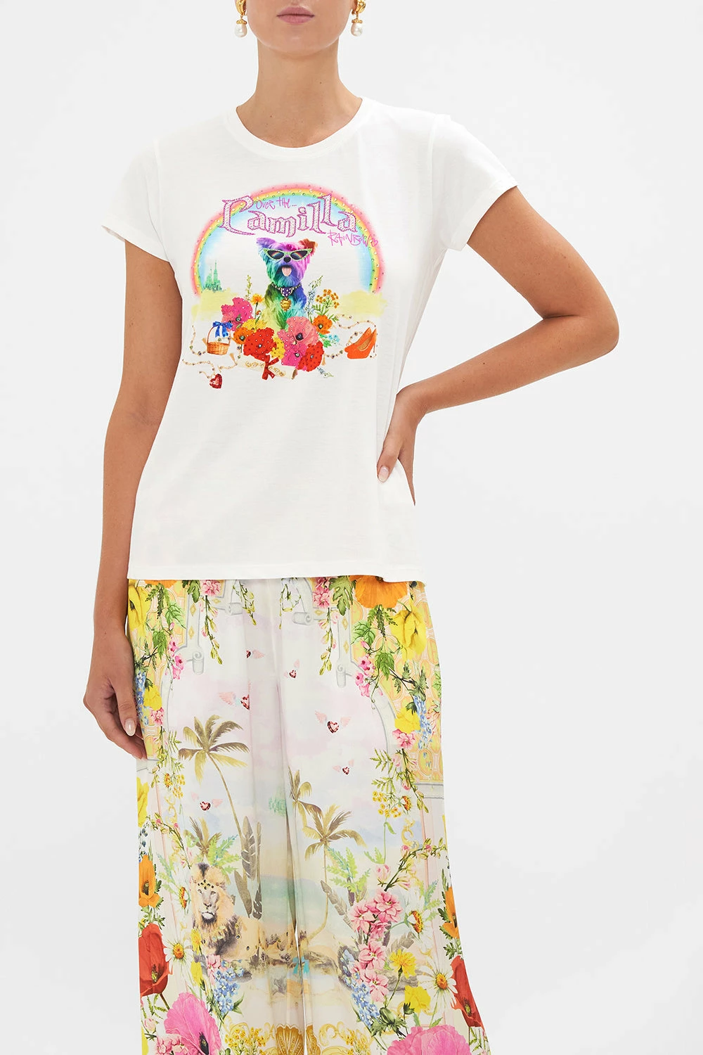 SLIM FIT ROUND NECK T-SHIRT SUNLIGHT SYMPHONY - Image 5