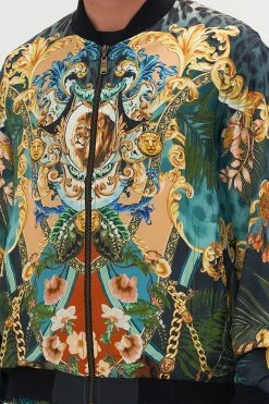 ZIP THROUGH BOMBER JACKET FEARLESS FELIS -clothing shop CAMILLA 00021063 ZIP THROUGH BOMBER JACKET FEARLESS FELIS 4