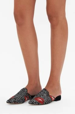 EMBROIDERED SLIPPER CHAOS MAGIC 9 EMBROIDERED SLIPPER CHAOS MAGIC -clothing shop CAMILLA 00021254 EMBROIDERED SLIPPER CHAOS MAGIC FL 6