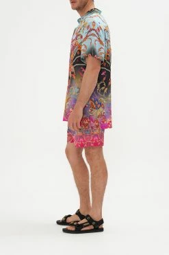 SHORT SLEEVE MANDARIN SHIRT WHAT LIES BENEATH -clothing shop CAMILLA 00021357 SHORT SLEEVE MANDARIN SHIRT WHAT LIES BENEATH 2