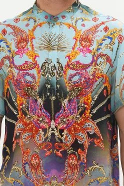 SHORT SLEEVE MANDARIN SHIRT WHAT LIES BENEATH -clothing shop CAMILLA 00021357 SHORT SLEEVE MANDARIN SHIRT WHAT LIES BENEATH 5