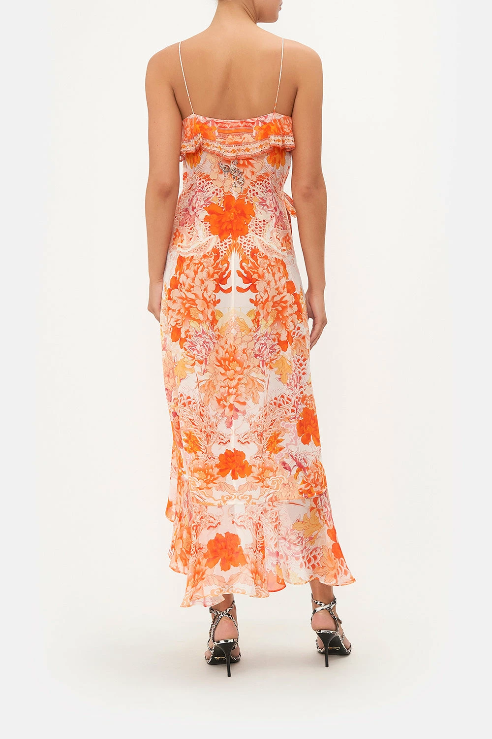 LONG WRAP DRESS WITH FRILL DRAGON MOTHER 2 LONG WRAP DRESS WITH FRILL DRAGON MOTHER - Image 2