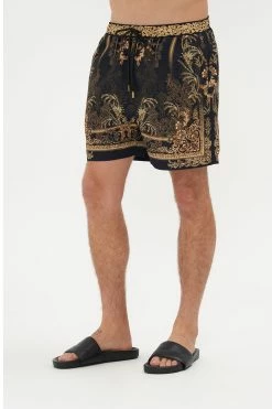 ELASTIC WAIST BOARDSHORT THE NIGHT IS NOIR -clothing shop CAMILLA 00021499 ELASTIC WAIST BOARDSHORT THE NIGHT IS NOIR 4
