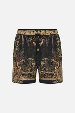 ELASTIC WAIST BOARDSHORT THE NIGHT IS NOIR -clothing shop CAMILLA 00021499 ELASTIC WAIST BOARDSHORT THE NIGHT IS NOIR GHOST