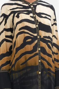 BUTTON DOWN SHIRT TAME MY TIGER -clothing shop CAMILLA 00021500 BUTTON DOWN SHIRT TAME MY TIGER 5