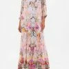 LONG GATHERED PANEL DRESS NATURES KALEIDOSCOPE