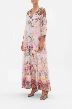 LONG GATHERED PANEL DRESS NATURES KALEIDOSCOPE -clothing shop CAMILLA 00021583 LONG GATHERED PANEL DRESS NATURES KALEIDOSCOPE 2