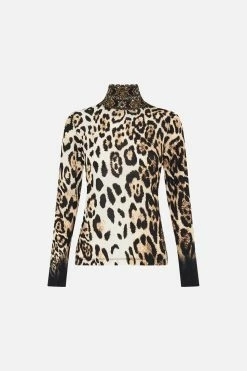 JERSEY TURTLENECK COOL FOR CATS -clothing shop CAMILLA 00021599 JERSEY TURTLENECK COOL FOR CATS GHOST