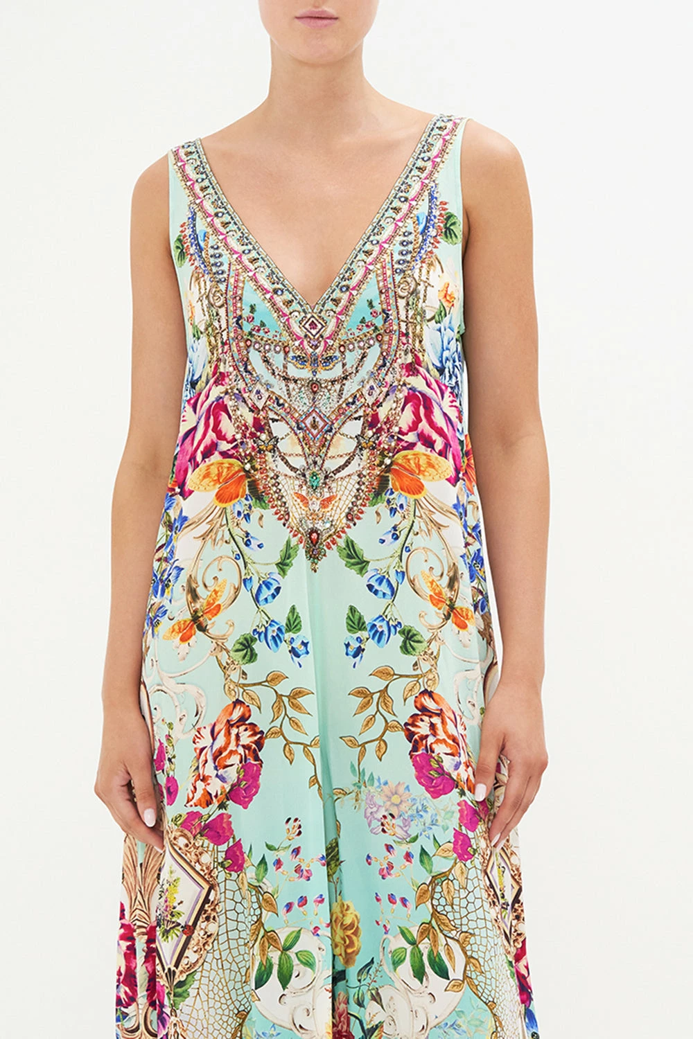 V NECK FLARED JUMPSUIT HONEY HONEY 5 V NECK FLARED JUMPSUIT HONEY HONEY - Image 5