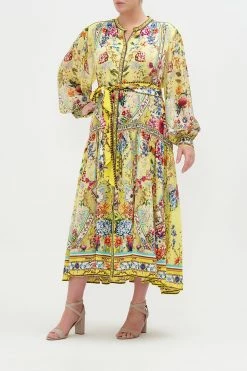 BUTTON THROUGH DRESS WITH YOKE BIRDS AND THE BEES -clothing shop CAMILLA 00021852 BUTTON THROUGH DRESS WITH YOKE BIRDS AND THE BEES MTL 2