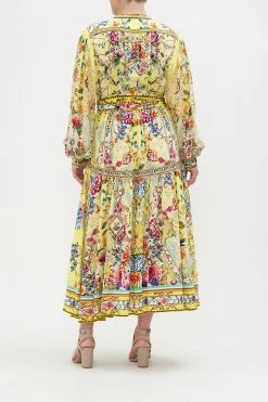 BUTTON THROUGH DRESS WITH YOKE BIRDS AND THE BEES -clothing shop CAMILLA 00021852 BUTTON THROUGH DRESS WITH YOKE BIRDS AND THE BEES MTL 3