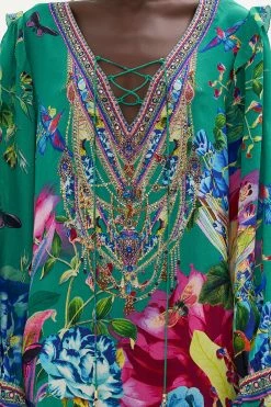 RUFFLE LACE UP DRESS RUN FROM PARADISE -clothing shop CAMILLA 00021855 RUFFLE LACE UP DRESS RUN FROM PARADISE 5