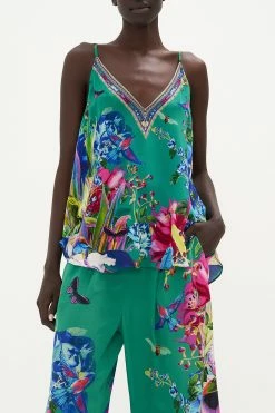 V NECK CAMI RUN FROM PARADISE 10 V NECK CAMI RUN FROM PARADISE -clothing shop CAMILLA 00021861 V NECK CAMI RUN FROM PARADISE 4