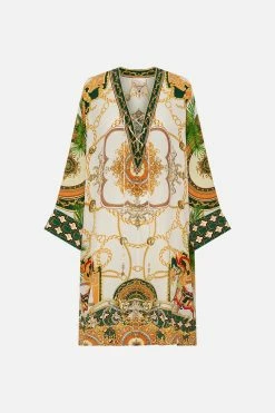 METAL EYELET KAFTAN MY SWEET DEVOTION -clothing shop CAMILLA 00022006 METAL EYELET KAFTAN MY SWEET DEVOTION GHOST 1