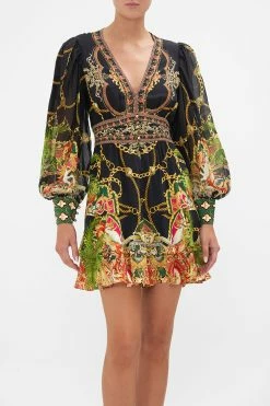 BUTTON FRONT FRILL DRESS JEALOUSY AND JEWELS -clothing shop CAMILLA 00022027 BUTTON FRONT FRILL DRESS JEALOUSY AND JEWELS 4