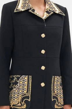 BUTTON FRONT COAT TETHER ME NOT 10 BUTTON FRONT COAT TETHER ME NOT -clothing shop CAMILLA 00022028 BUTTON FRONT COAT TETHER ME NOT 5