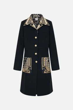 BUTTON FRONT COAT TETHER ME NOT 11 BUTTON FRONT COAT TETHER ME NOT -clothing shop CAMILLA 00022028 BUTTON FRONT COAT TETHER ME NOT GHOST