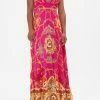 PLUNGE NECK MAXI DRESS WILD AND RUNNING
