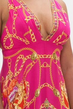 PLUNGE NECK MAXI DRESS WILD AND RUNNING -clothing shop CAMILLA 00022037 PLUNGE NECK MAXI DRESS WILD AND RUNNING 5