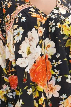 BLOUSON BLOUSE WITH NECK TIE SECRET HISTORY -clothing shop CAMILLA 00022068 BLOUSON BLOUSE WITH NECK TIE SECRET HISTORY 2