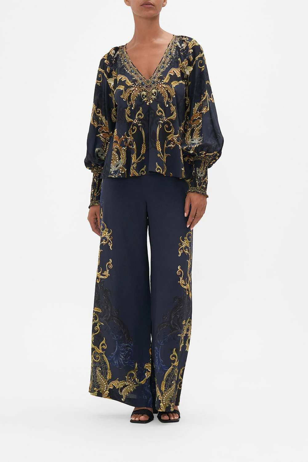 SHIRRED CUFF BLOUSE MOONLIGHT MELODIES 1 SHIRRED CUFF BLOUSE MOONLIGHT MELODIES