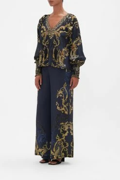 SHIRRED CUFF BLOUSE MOONLIGHT MELODIES 9 SHIRRED CUFF BLOUSE MOONLIGHT MELODIES -clothing shop CAMILLA 00022081 SHIRRED CUFF BLOUSE MOONLIGHT MELODIES 2