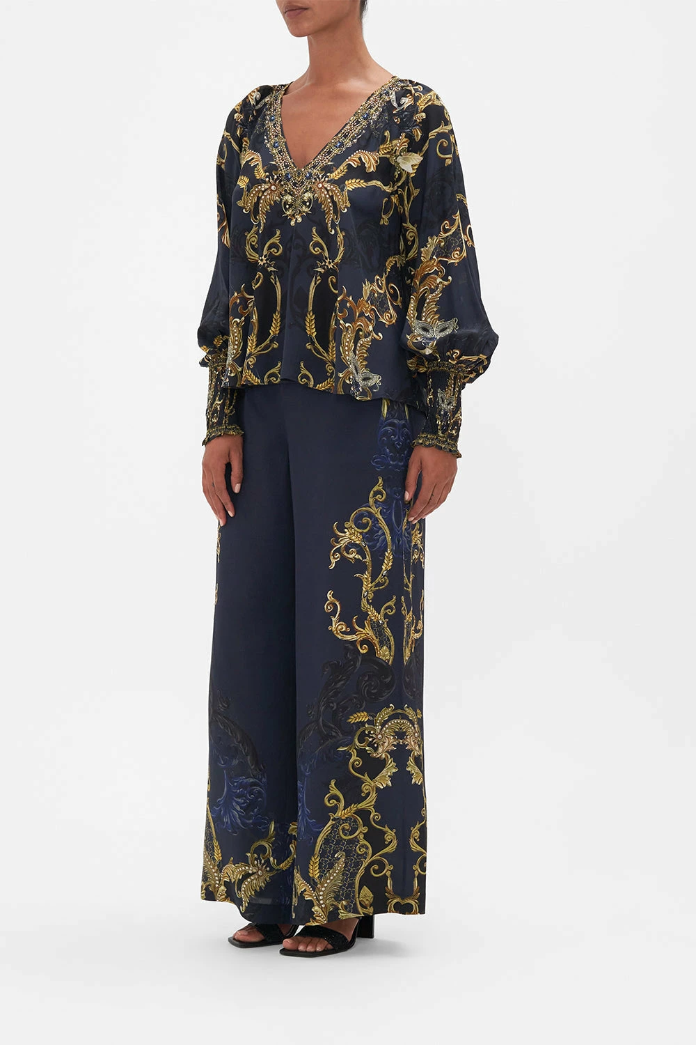 SHIRRED CUFF BLOUSE MOONLIGHT MELODIES 4 SHIRRED CUFF BLOUSE MOONLIGHT MELODIES - Image 4