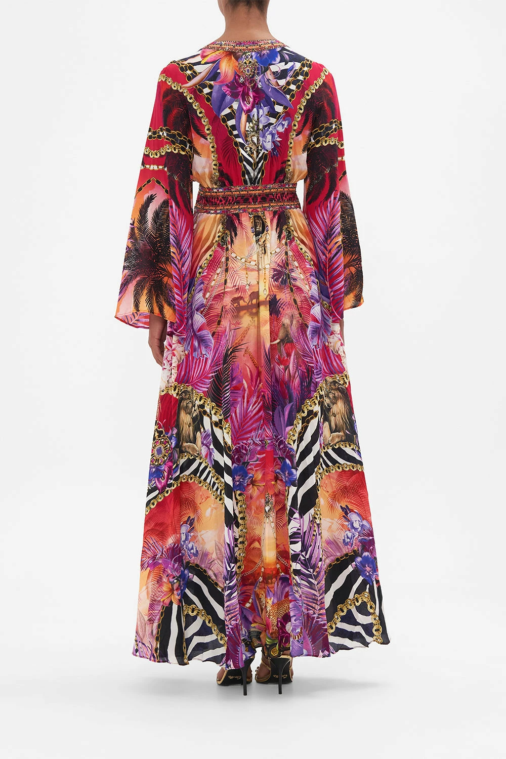 KIMONO SLEEVE DRESS WITH SHIRRING DETAIL WILD LOVING - Image 2